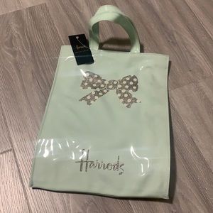 Harrods limited edition Medium Tote mint green
